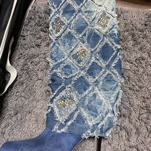 Cape Robbin Blue Denim Heeled Boots